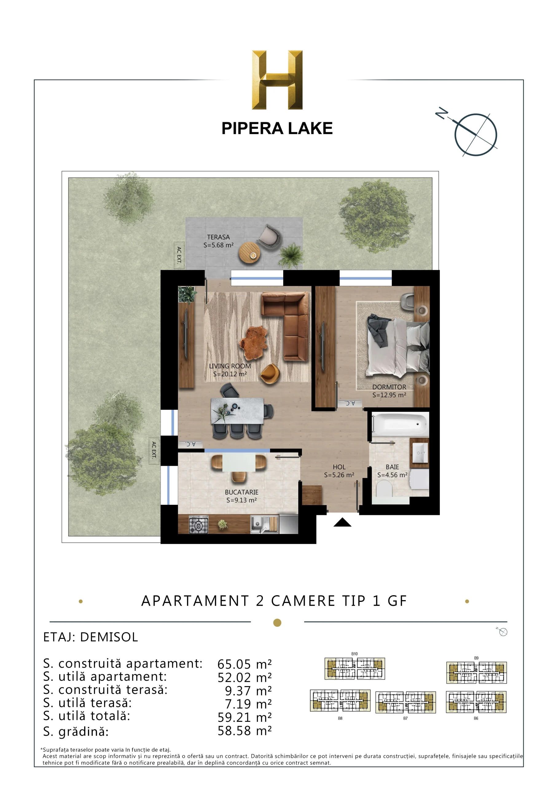 2 Camere tip 1 GF