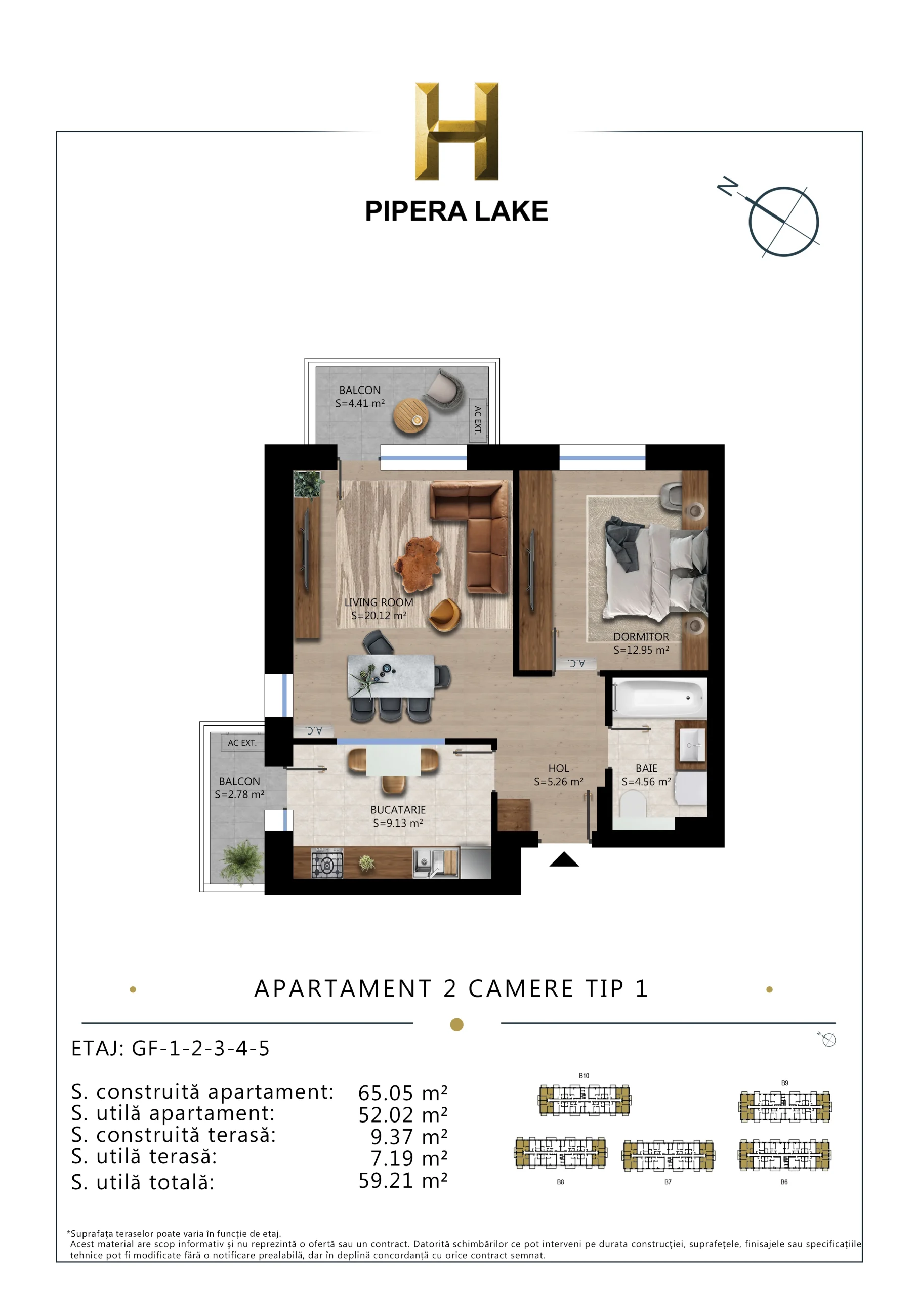 2 Camere tip 1