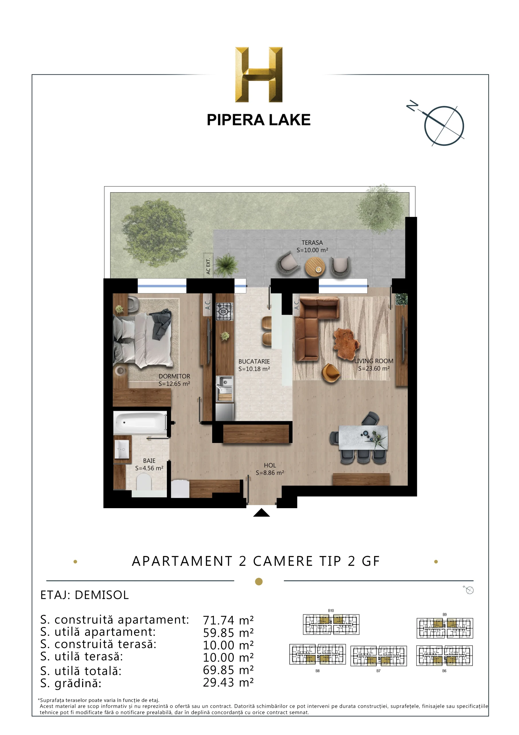 2 Camere tip 2 GF
