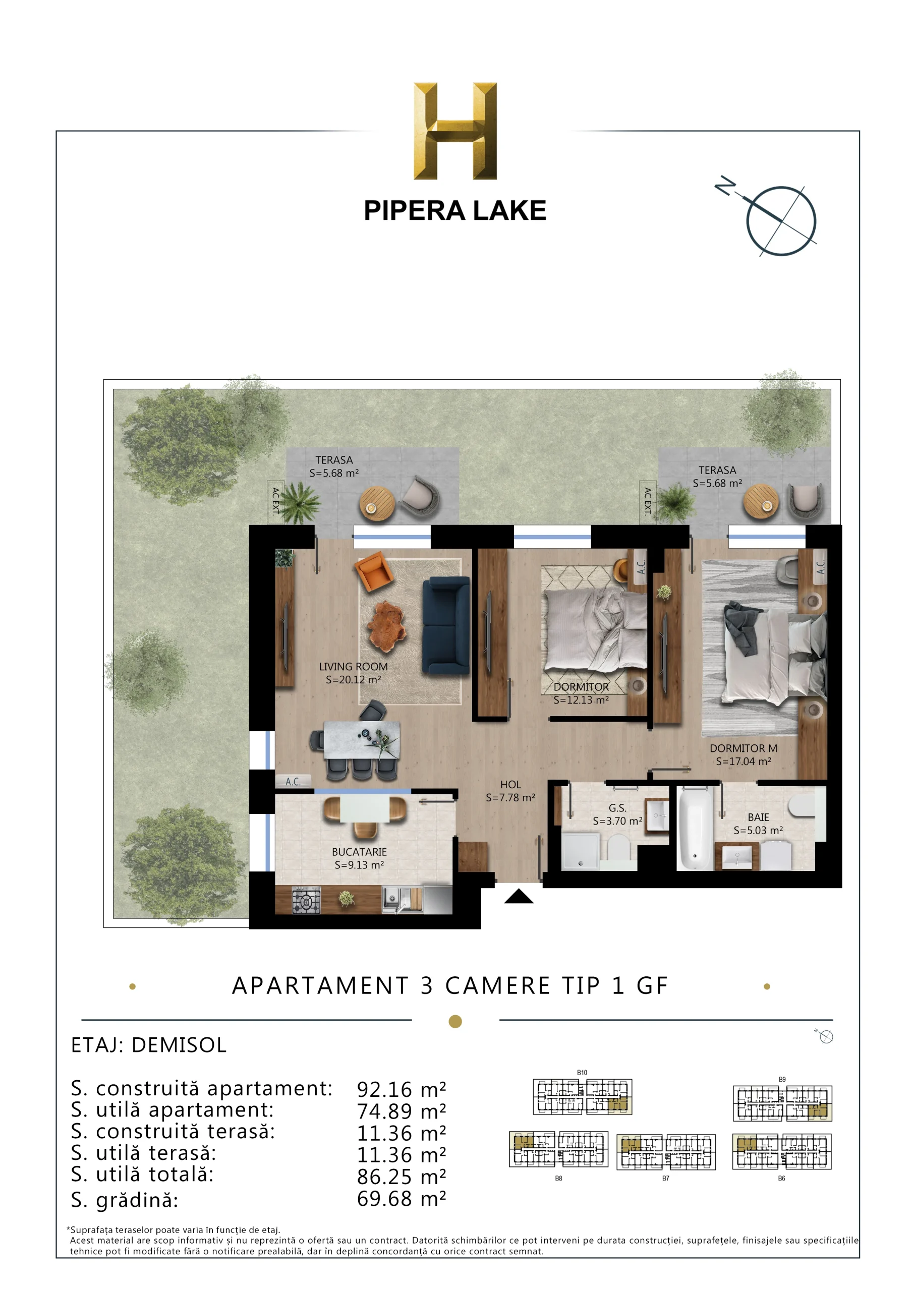 3 Camere tip 1 GF