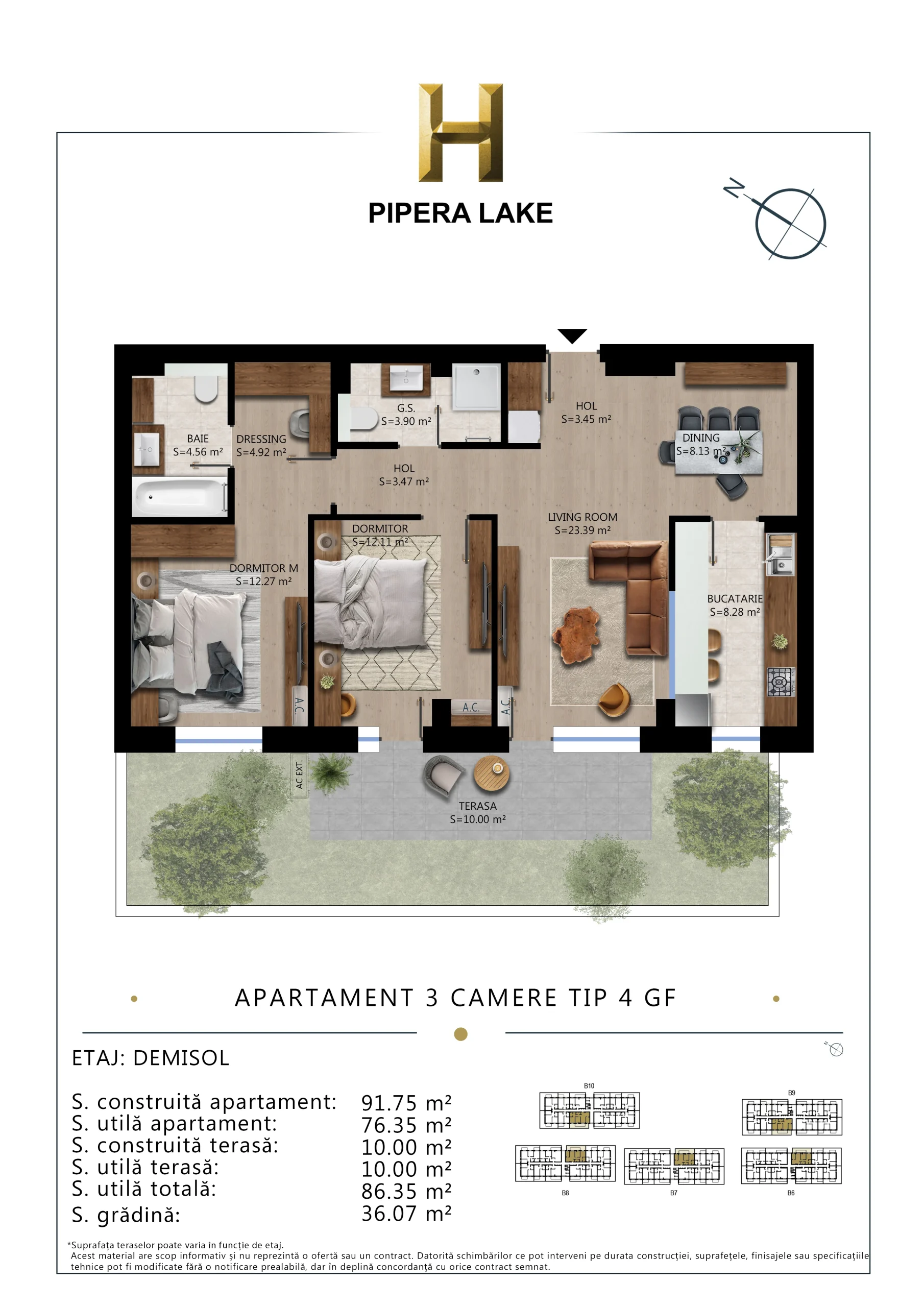 3 Camere tip 4 GF